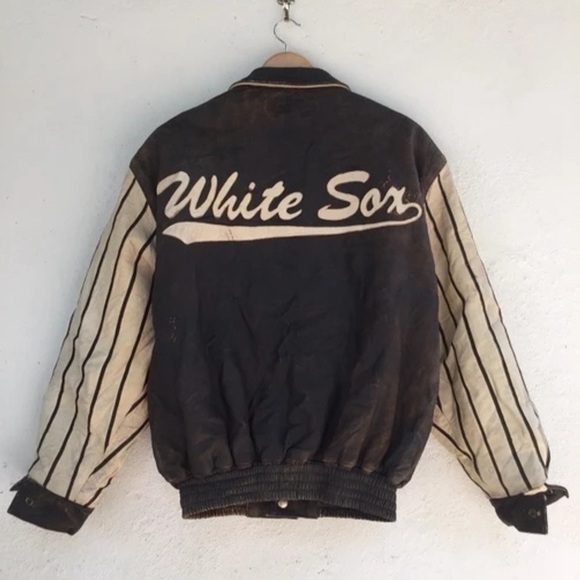 JEFF HAMILTON WHITE SOX REVERSIBLE LEATHER JACKET - Picture 5 of 8